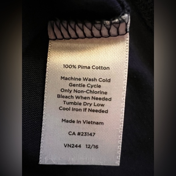 Talbots Navy Short Sleeve Tee - Picture 5 of 8